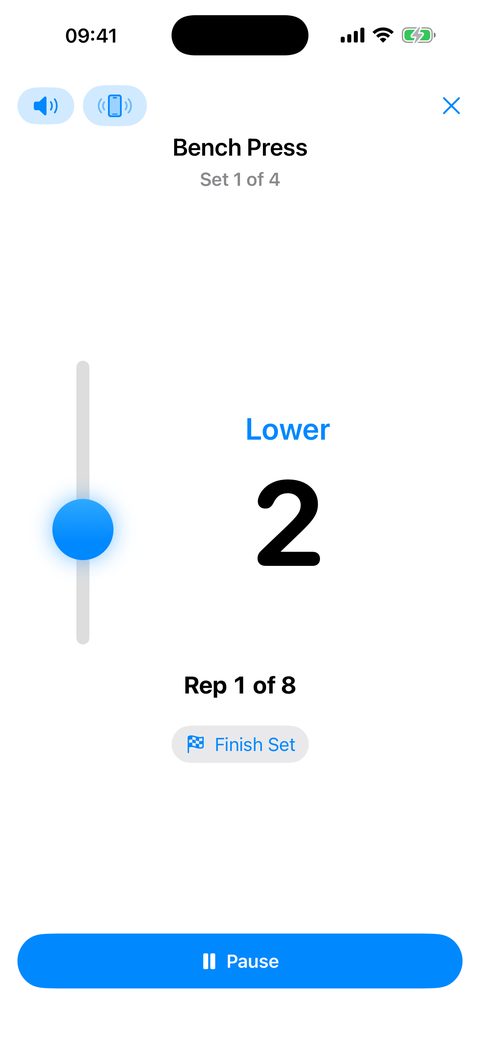 The tempo metronome running